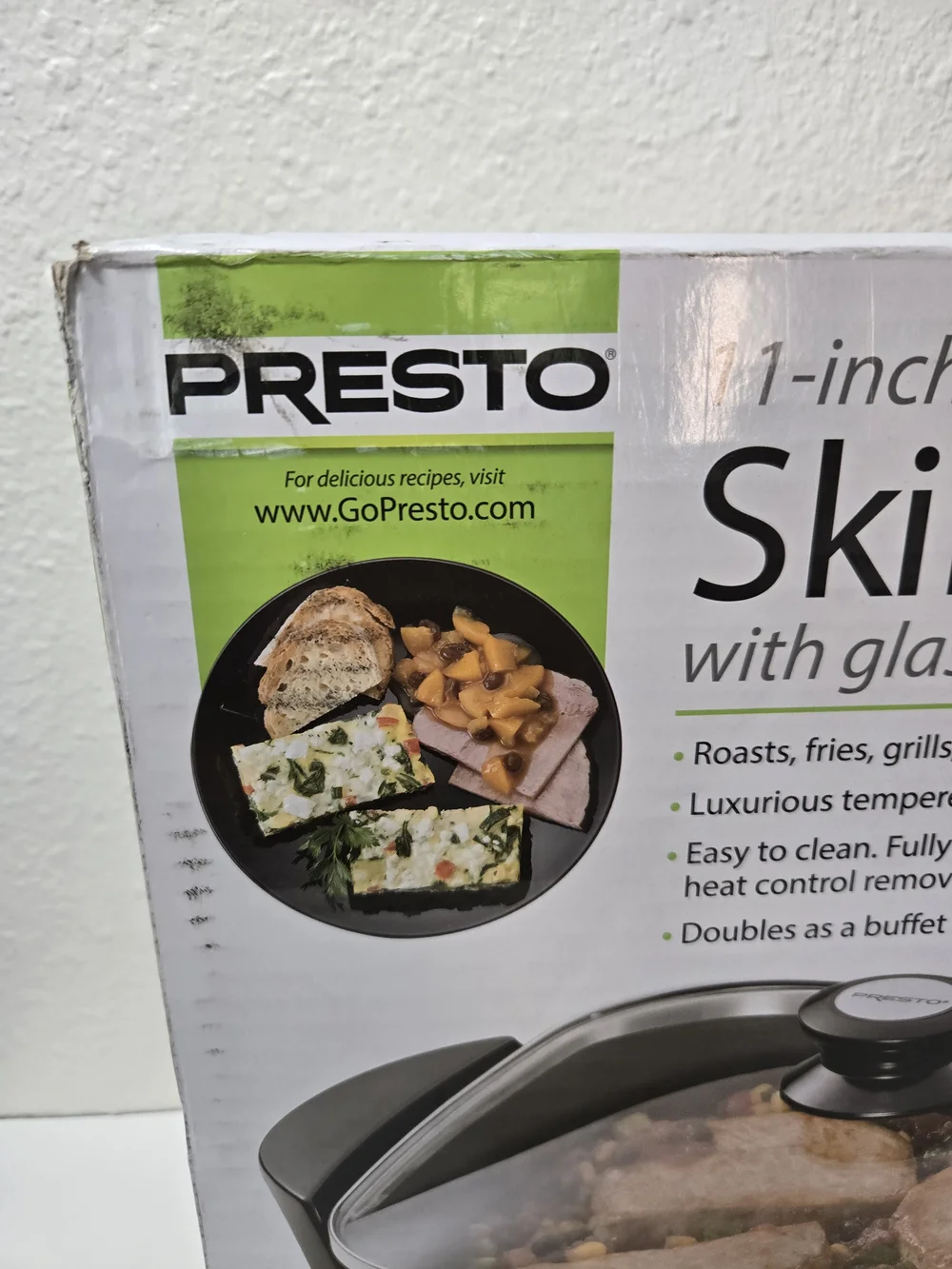 Presto 11-inch Electric Skillet with Glass Cover - Black